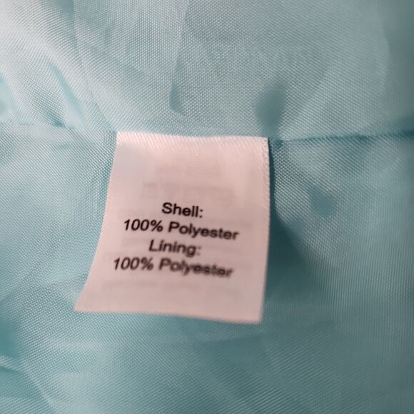 Norm Thompson Women Blue Windbreaker Lightweight Jacket Large Button Front Hood - Picture 15 of 16